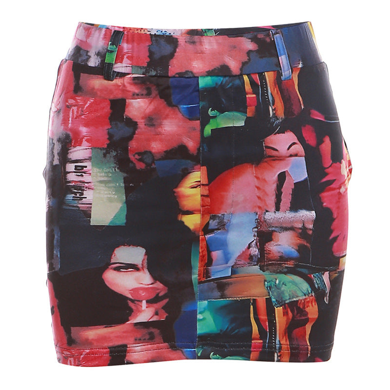 Women's Fashion Personalized Street Shot High Waist Slim Skirt