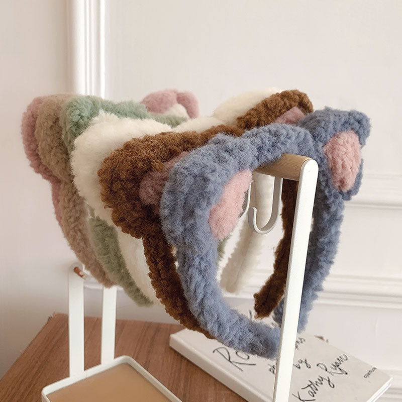 Cute Lambswool Cat Ears Hair Band Female