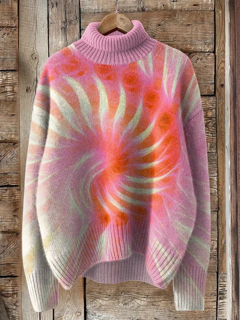 Christmas Women's Printed Wear Turtleneck Sweater