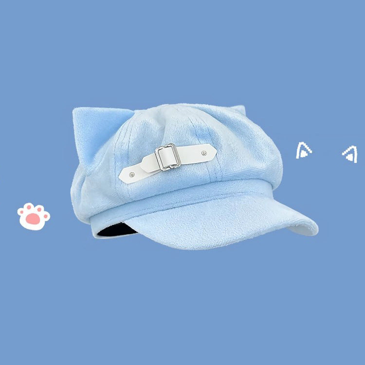 Cute New Style For Girls In Blue Berets