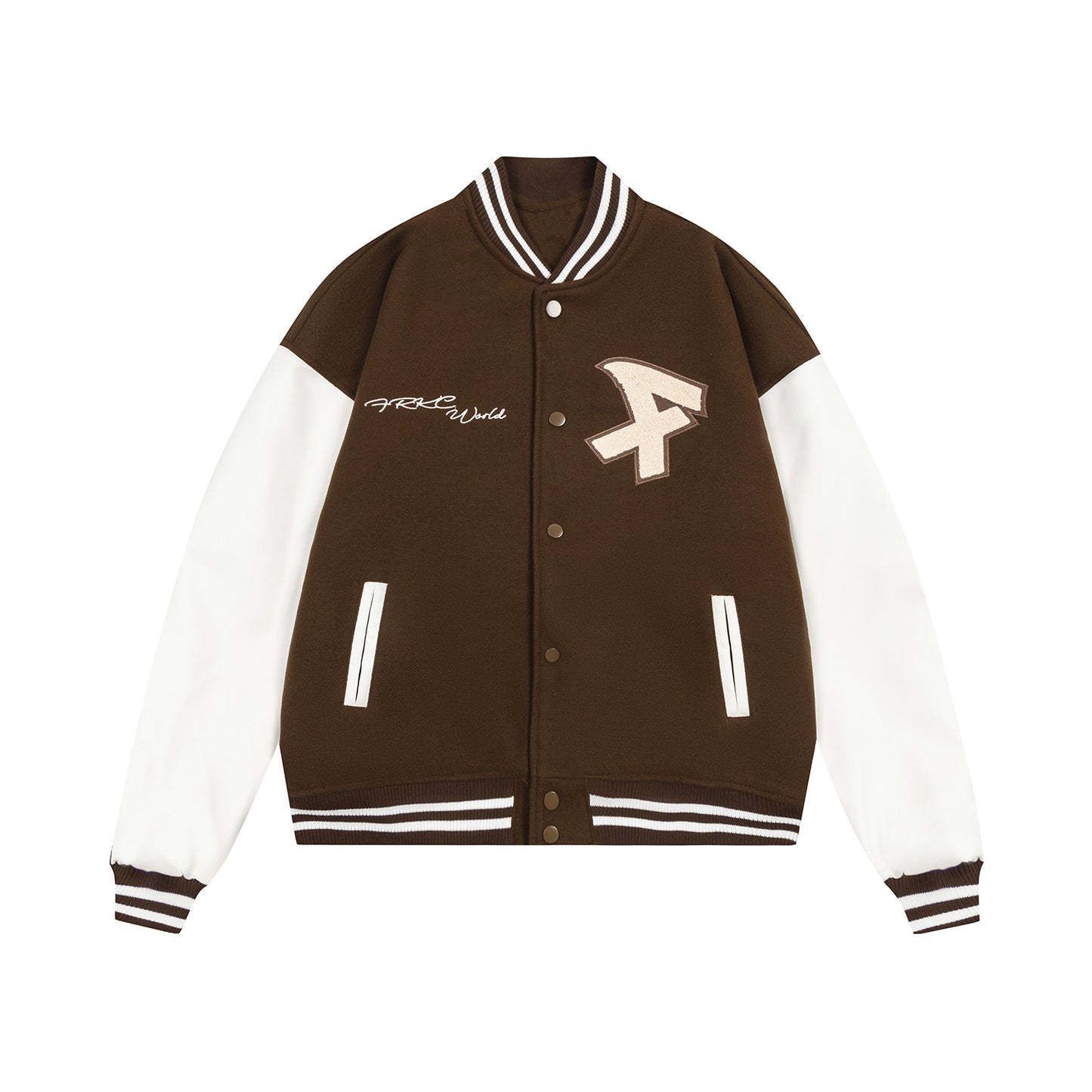 American Retro Alphabet Embroidered Baseball Uniform Coat
