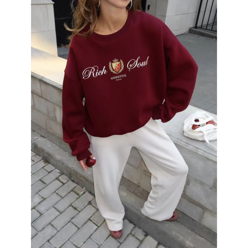 Fashionprint Rundhalset Pullover til Kvinder