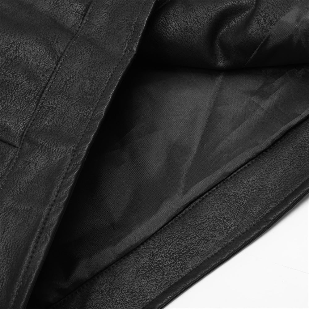 Men's Punk PU Leather Motorcycle Jacket