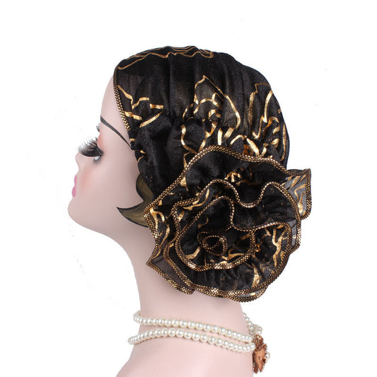 Black Gold Rose Sleeve Cap