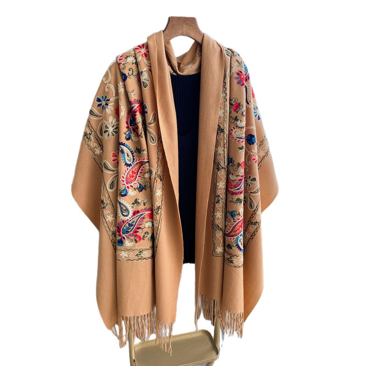 Stylish Minimalist Ethnic Inspired Thermal Scarf For Women