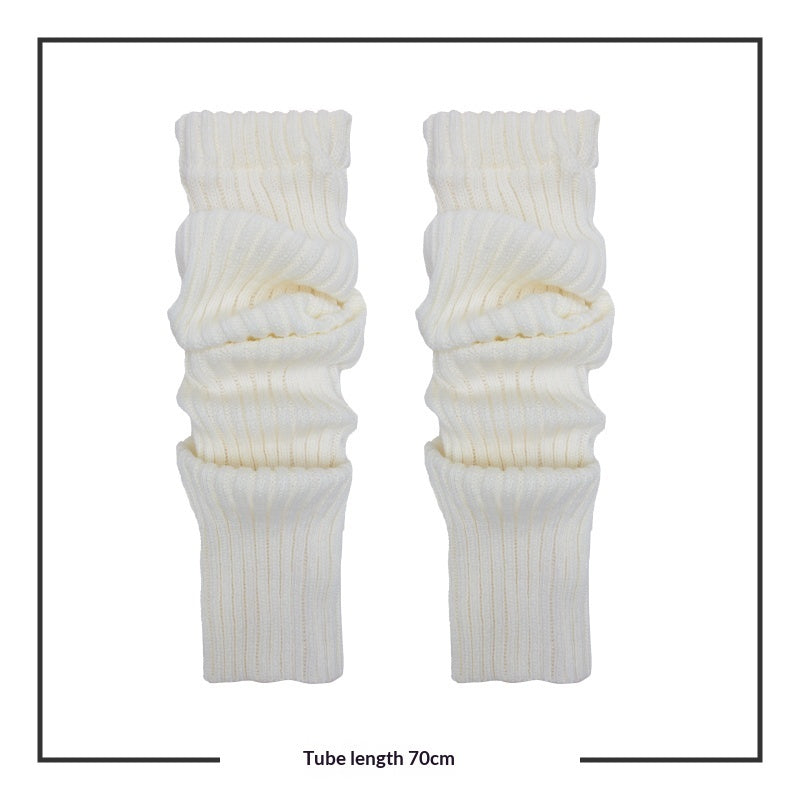 Long Tube Stacked Knitted Socks 70cm