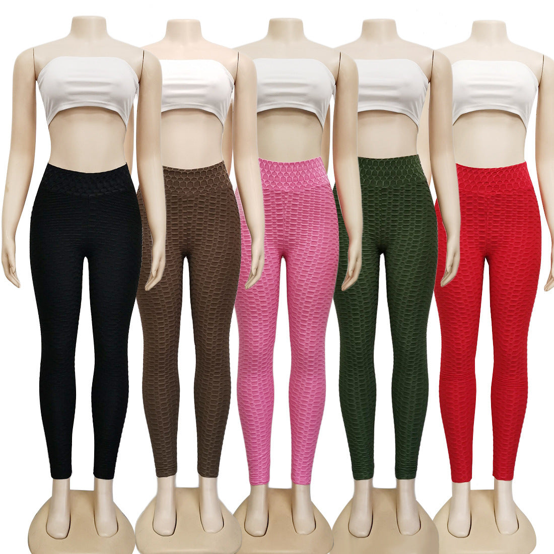 High Elastic Solid Color Personalized Mesh Casual Pants