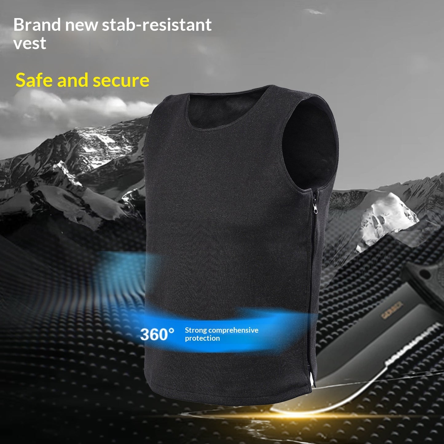 Black Double-layer Cut- And Stab-resistant Vest