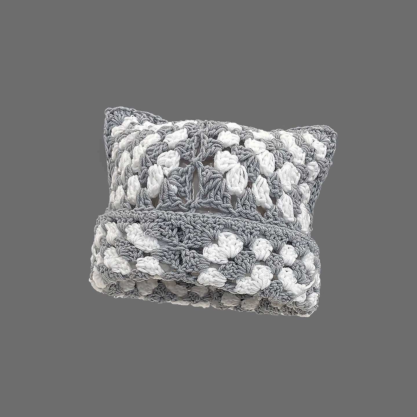 New Cat Ear Mosaic Knitted Hat Children