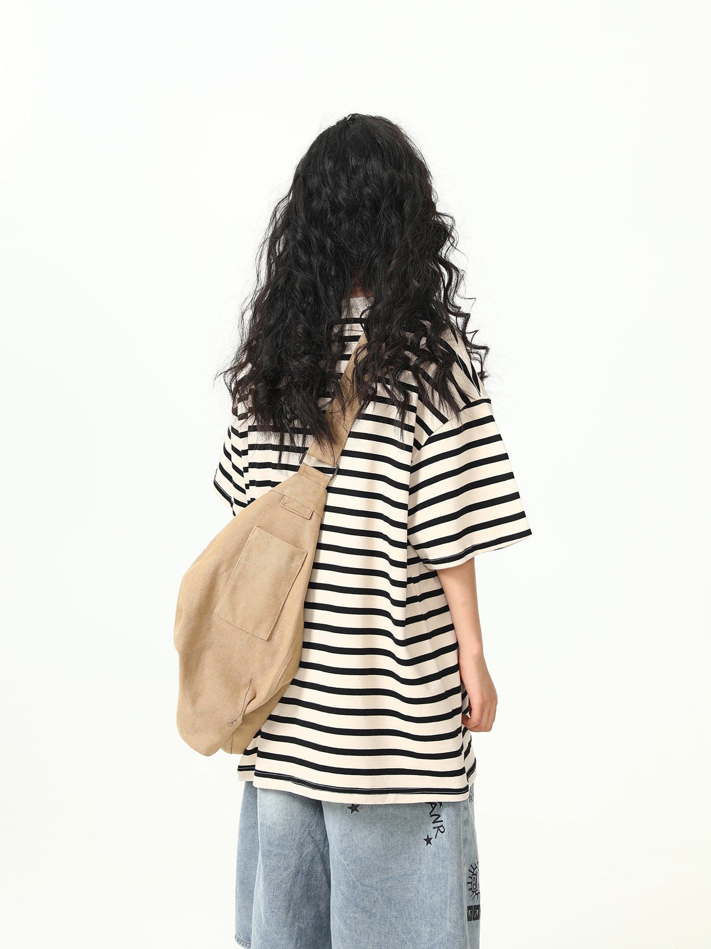 Retro 300g Heavy Striped Short-sleeved T-shirt