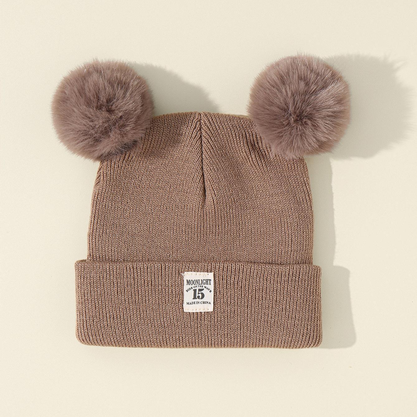Children's Wool Double Ball Hat