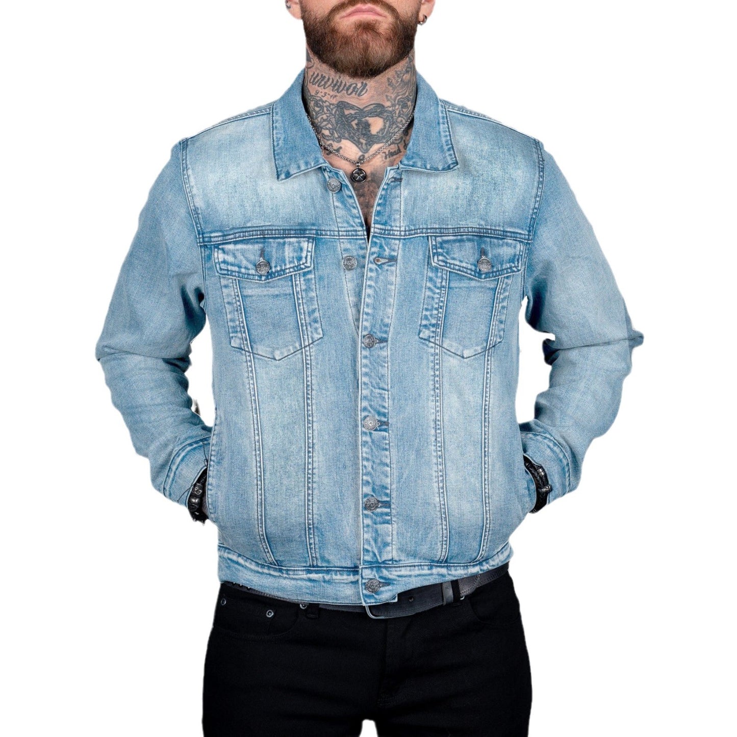 Men's Solid Color Cotton Coat European And American Large Size Fashion Casual