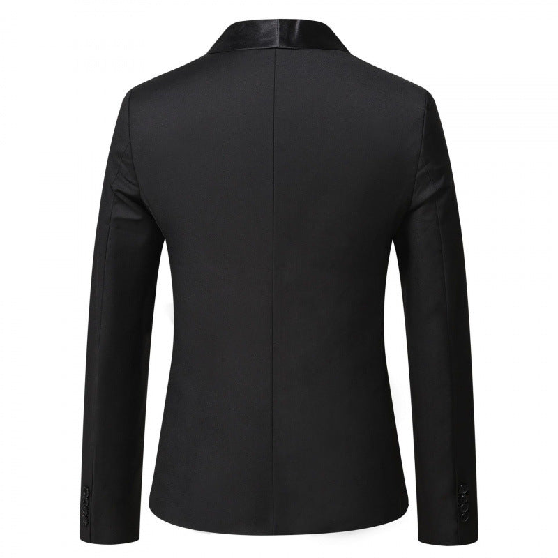 Mens Stylish Business Tuxedo Jacket With A Mandarin Collar