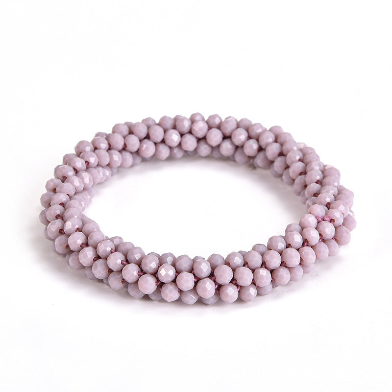Crystal Color Elastic Rubber Band Hair Ring Ponytail Simple