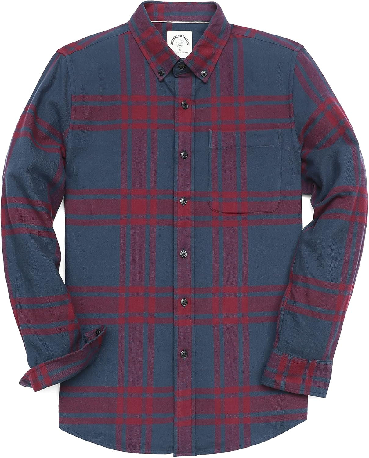 ® Flannel Shirt for Men Casual Button down Work Soft All Cotton Lightweight Flannel Mens Plaid Shirts Long Sleeve