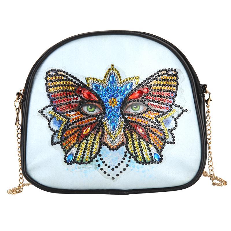 One-shoulder Handmade Point Diamond Satchel Peacock Mandala