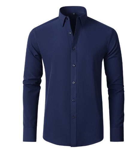 Solid Color Simple Business Thin Lining Shirt
