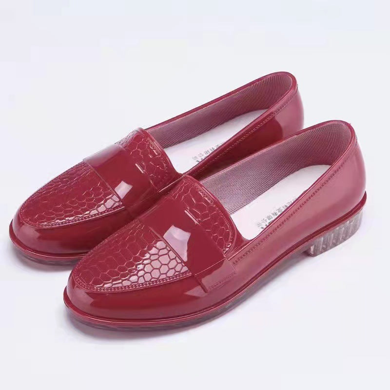Fashion Women's Plastic Low Top Rain Boots