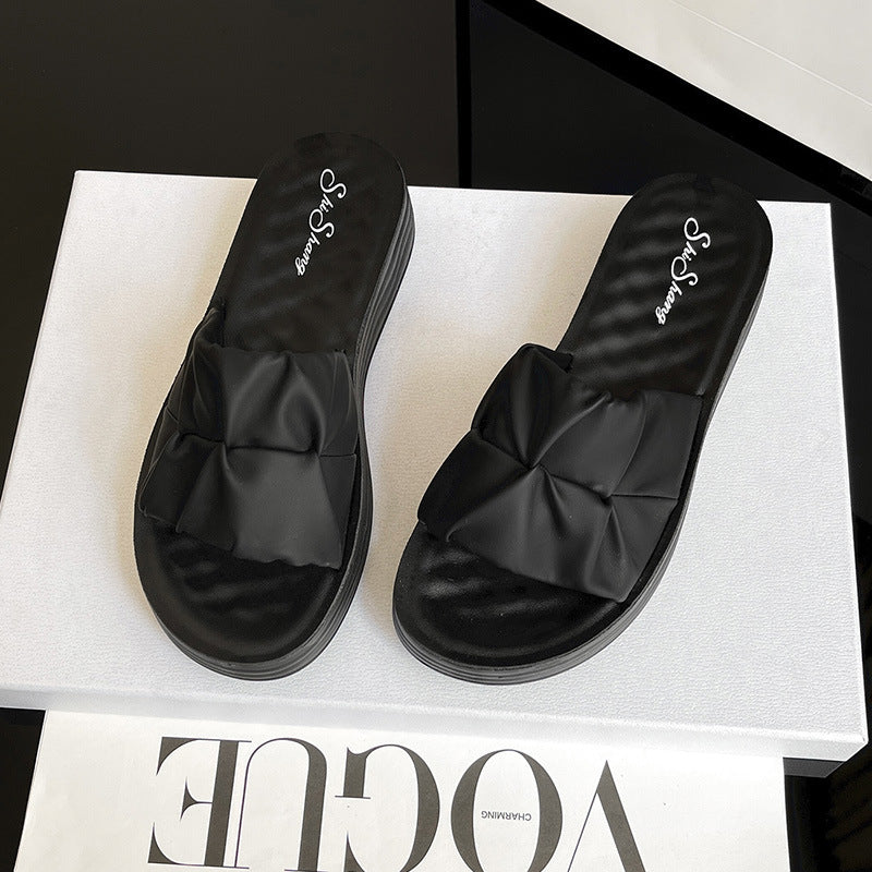 Fashion Slippers Slip-on All-match Women's Sandals Platform