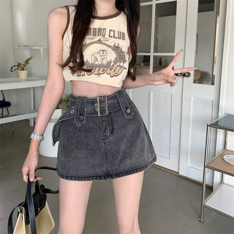 Womens SpringSummer High-Waisted Slimming A-Line Bodycon Skirt