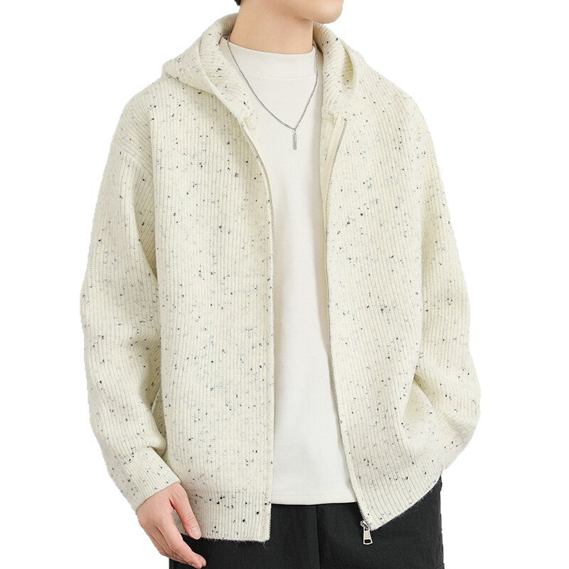 Hooded Thickened Personalized Warm Keeping Cardigan Sweater