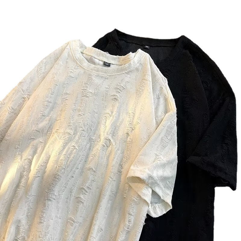 Design Sense Ruoshuai Top Summer Trendy Loose Couple Half Sleeve