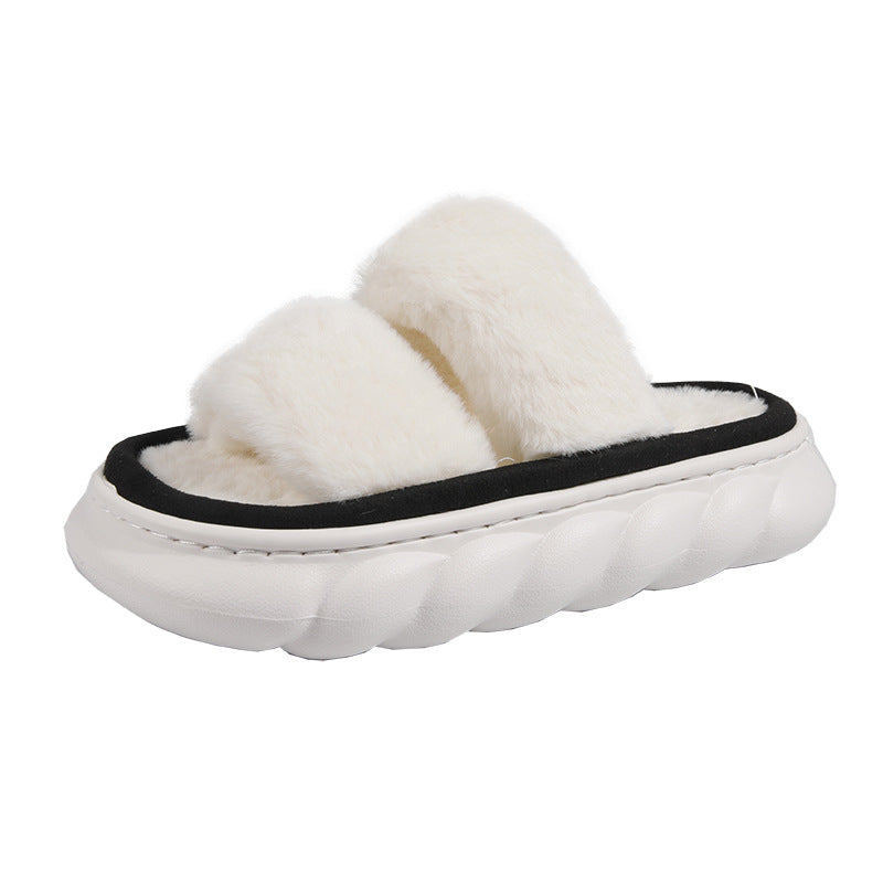 Heavy-soled Feces-feeling Home Light Fur Slippers
