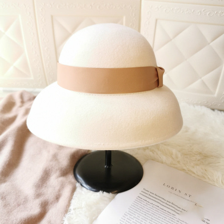 Vintage Hepburn Hat Autumn Winter Wool Top