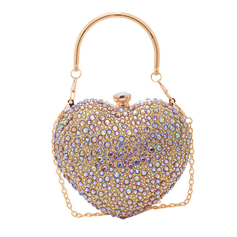 Modedesign Håndtaske med Diamantbesætning til Skulder og Crossbody