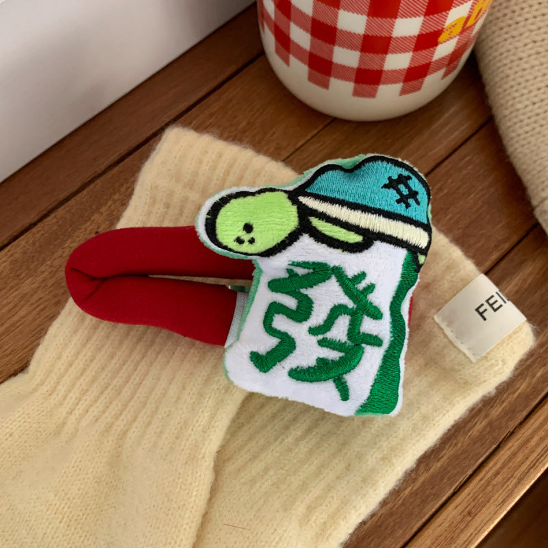 Cartoon Doll Sponge Bang Clip Hairpin