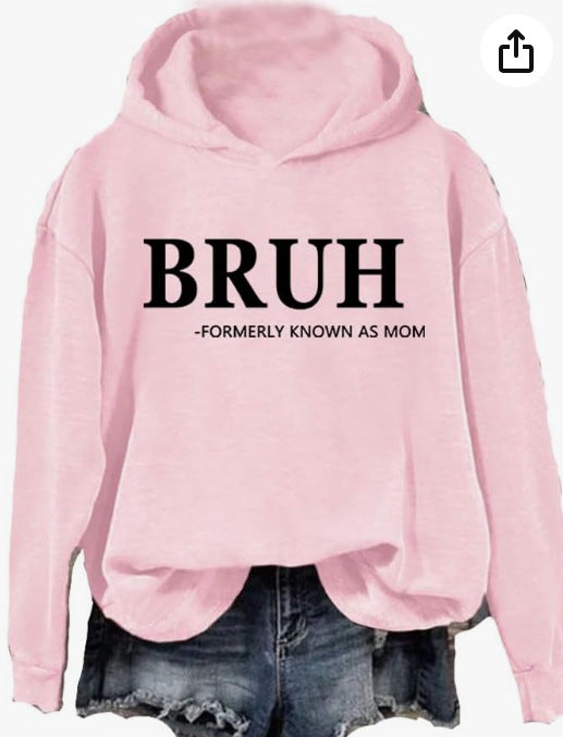 Independent Station Women's Fashion Printed Casual Hooded Long Sleeve Sweater