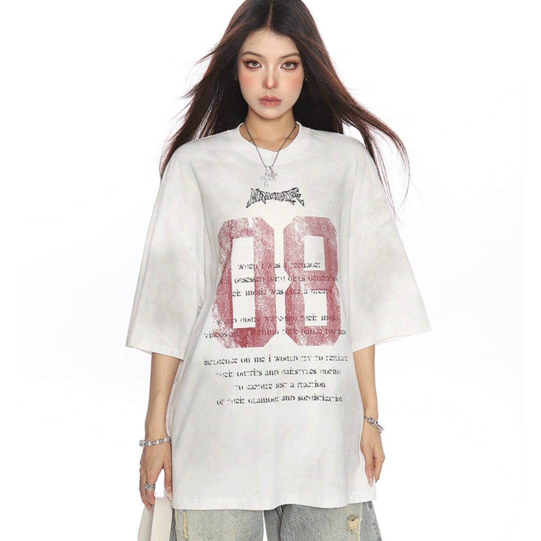 Women's American Retro Printed Short Sleeve