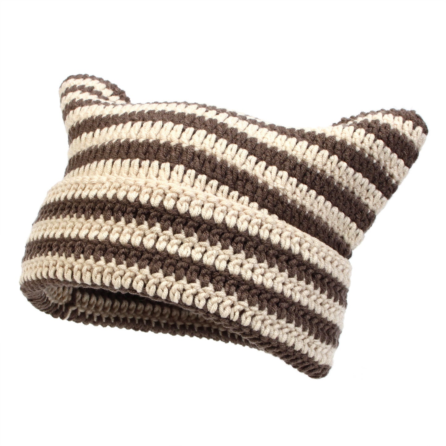 Japanese-style Mischievous Handmade Crocheted Woolen Hat