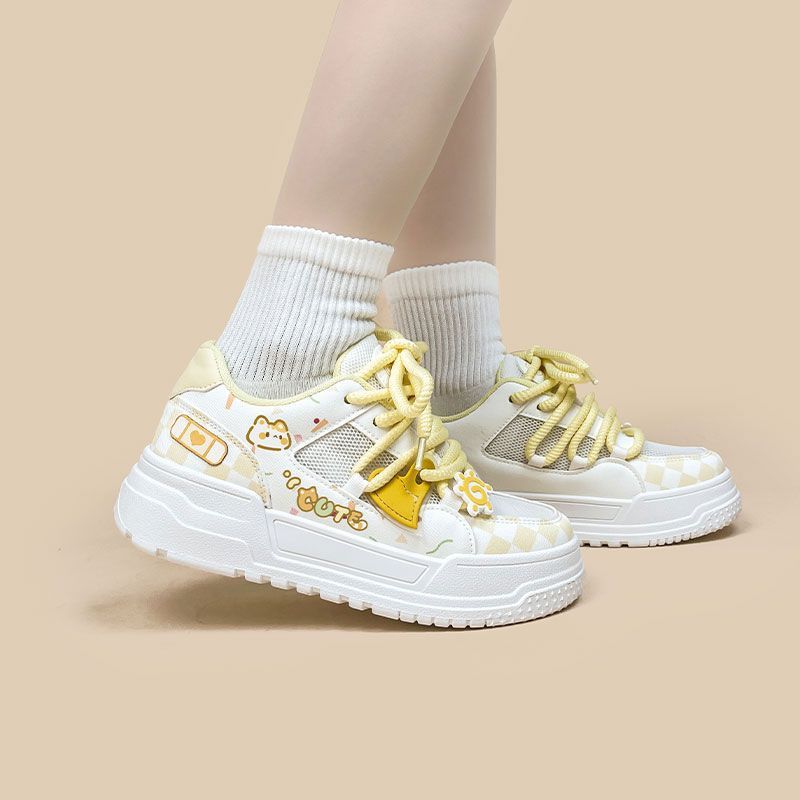 Breathable Mesh Casual Shoes Cute Korean Style Dopamine Shoes