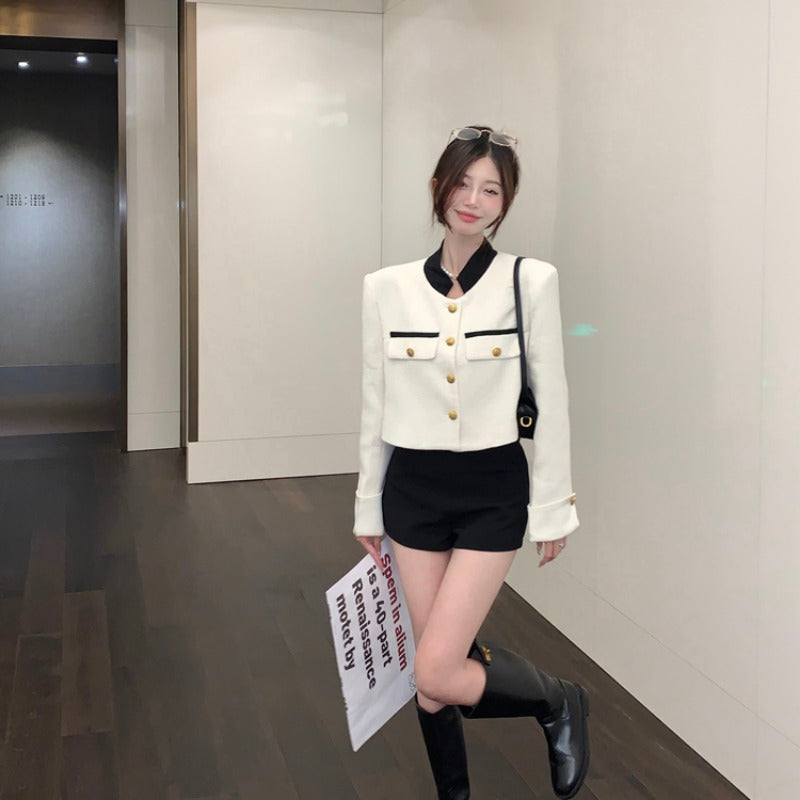 Short Stitched Knitted Jacket Equestrian Clothing