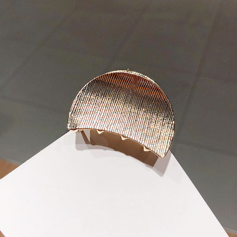 Textured Geometric Metal Bow Love Hairpin