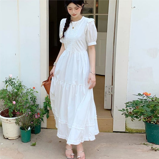 French Sweet Girl Gentle Wind Flying Sleeve Dress