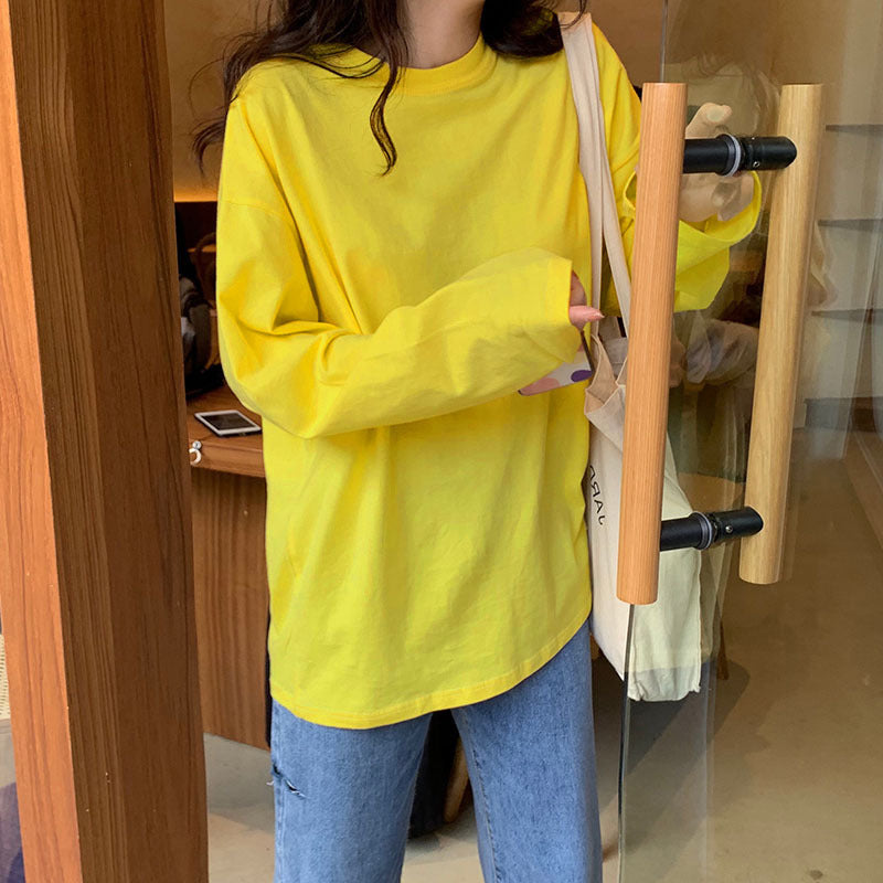 Loose And Lazy Style Versatile Long-sleeved Top