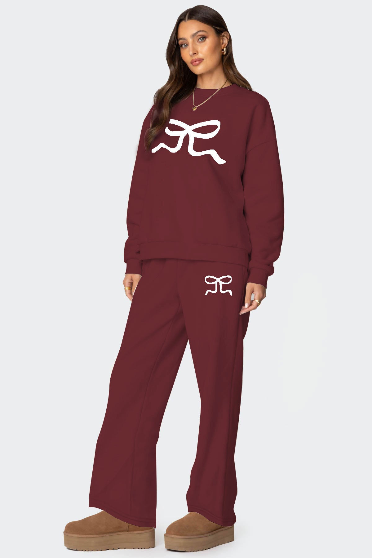 European And American Round Neck Long Sleeve Loose Thick Sweaters Women's Clothing