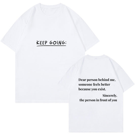 Mælkesilke T-shirt med rund hals