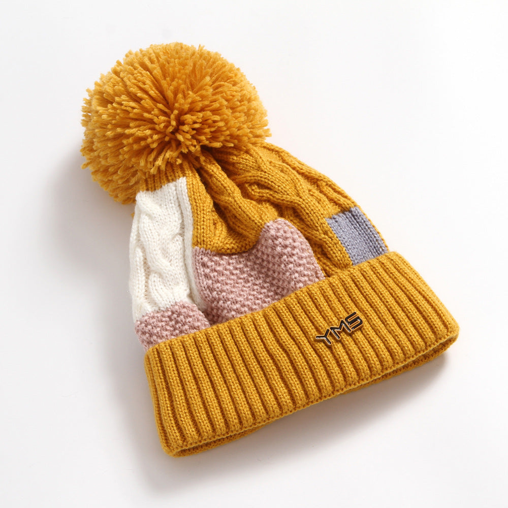 Dame Mode Uld Fleece Varm Firkantet Farve Hue