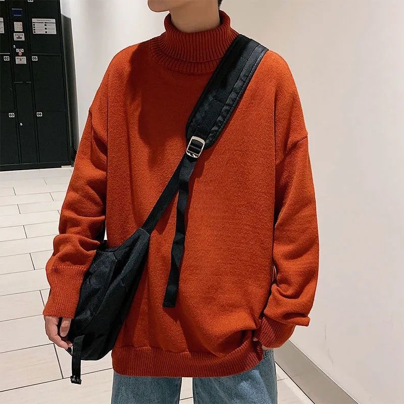 Turtleneck Sweater Men's Warm Solid Color Base Shirt