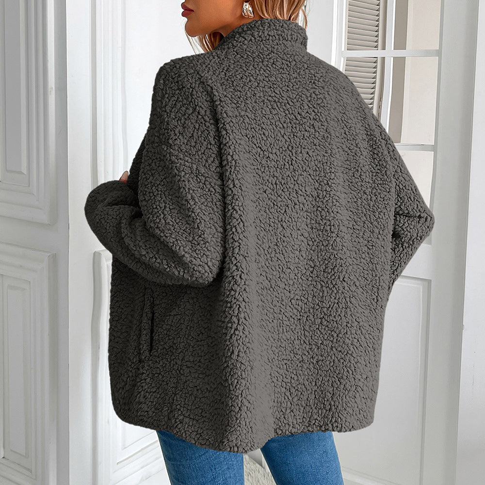 European And American Women's Clothing Autumn And Winter Lamb Wool Berber Fleece Coat