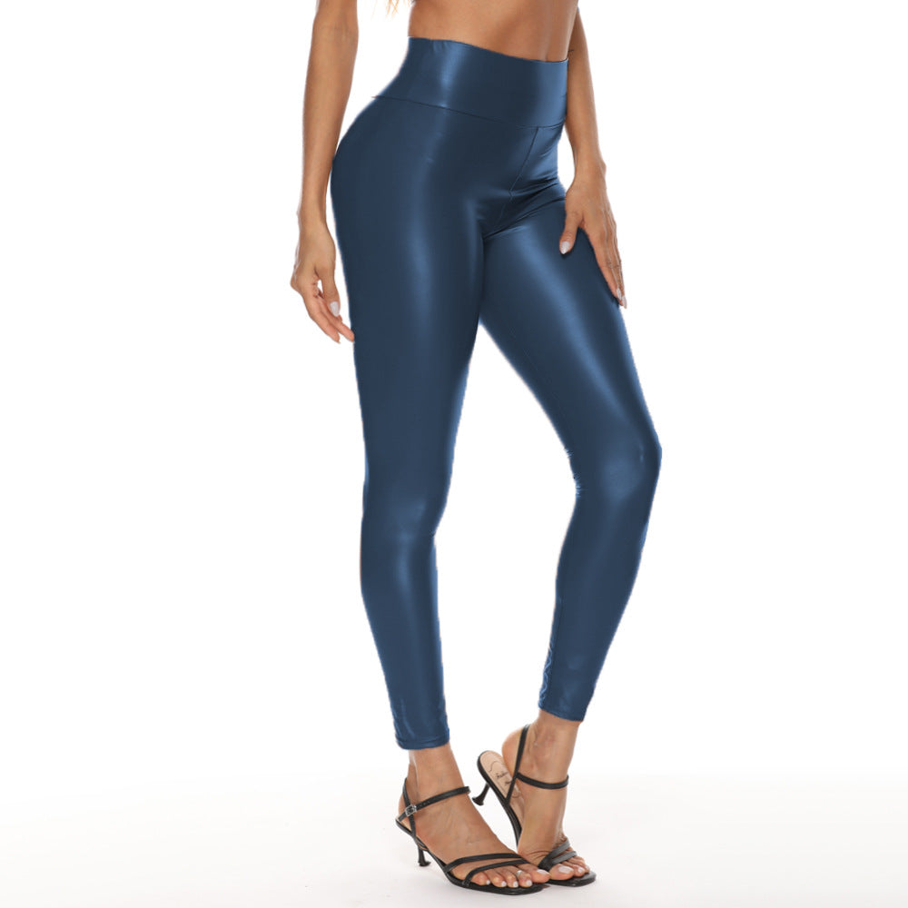 New Multicolor Leather Pants For Women With High Waist And Hips