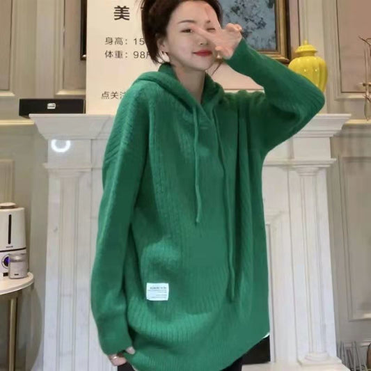 Women's Mid-length Hat Knitted Top Autumn And Winter New