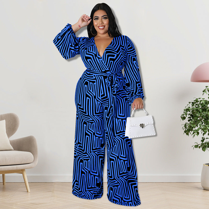 Womens Long-Sleeve Jumpsuit With Straight-Leg Pants