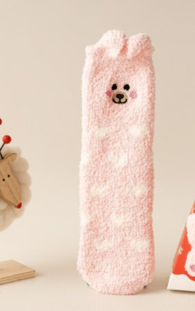 Three-dimensional Cartoon Soft Home Floor Socks In The Tube
