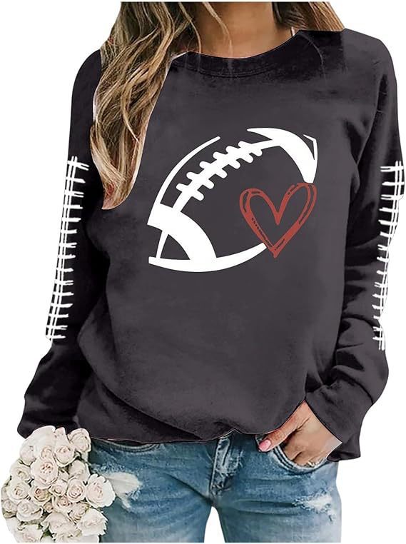 Dame Sweatshirt Baseball Uniform Trykt Langærmet Trøje Sweatshirt
