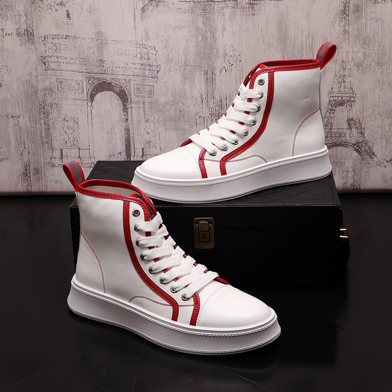 White High Top Board Shoes Men's Net Red Ins
