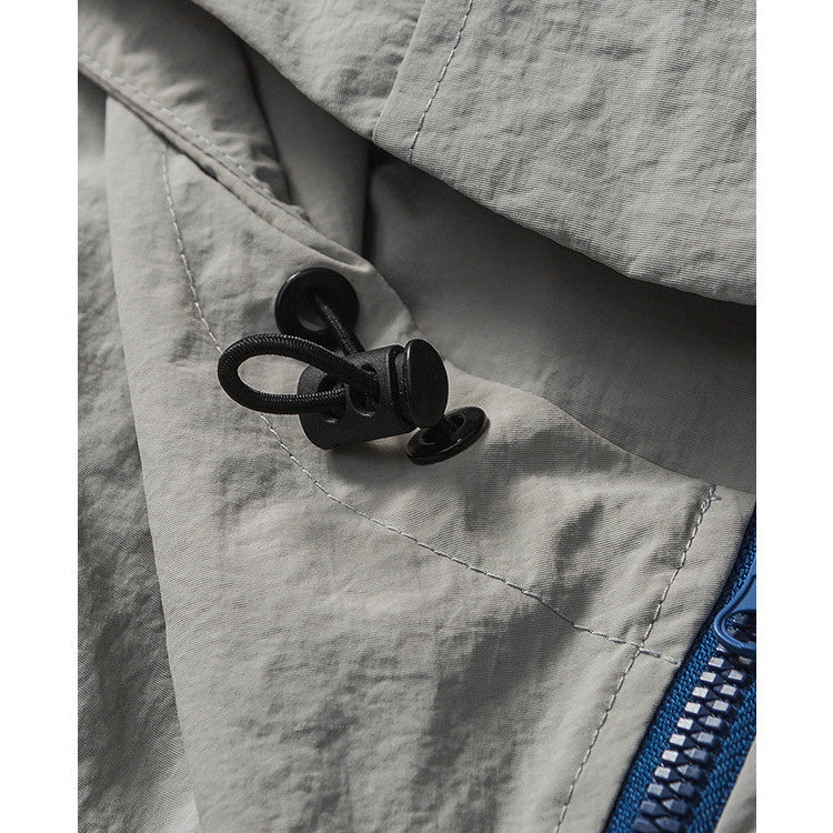 Hooded Fake Two Pieces Mountaineering Outdoor Set Men